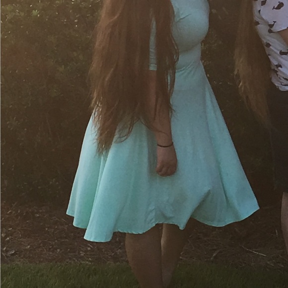 LuLaRoe sea foam color Nicole dress 2XL - Picture 8 of 9